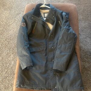 Dark greyMilitary Field Coat with Water-Resistant Fabric